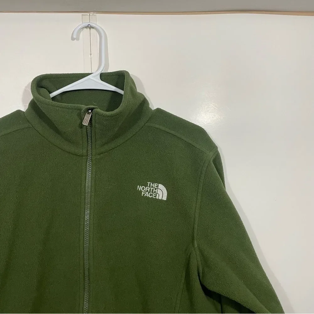 The North Face Olive Green Fleece Full Zip Jacket